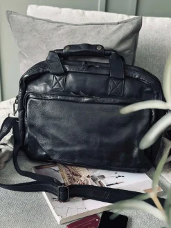 VIAMAJA Computertasker|Læder Tasker<Arbejdstaske - Black Cow leather