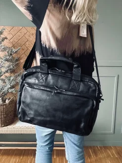 VIAMAJA Computertasker|Læder Tasker<Arbejdstaske - Black Cow leather