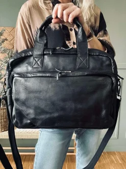 VIAMAJA Computertasker|Læder Tasker<Arbejdstaske - Black Cow leather