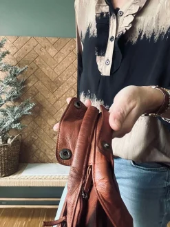 VIAMAJA Computertasker|Læder Tasker<Arbejdstaske - Cognac Cow leather