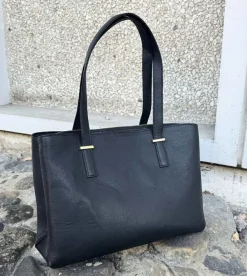 VIAMAJA Computertasker|Læder Tasker<Arbejdstaske / shopper - Black leather