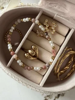 VIAMAJA Armbånd|Armringe<Armbånd Asta - Natursten guldbelagt