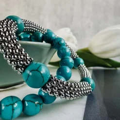 VIAMAJA Armbånd<Armbånd Audrey Turkis sæt m. 2 armbånd