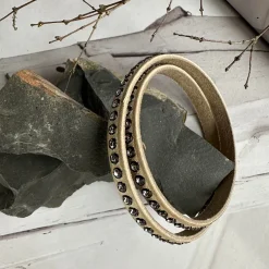 VIAMAJA Armbånd<Armbånd Beige m. Swarowski sten
