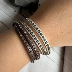 VIAMAJA Armbånd<Armbånd Beige m. Swarowski sten