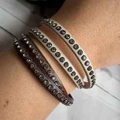 VIAMAJA Armbånd<Armbånd Beige m. Swarowski sten
