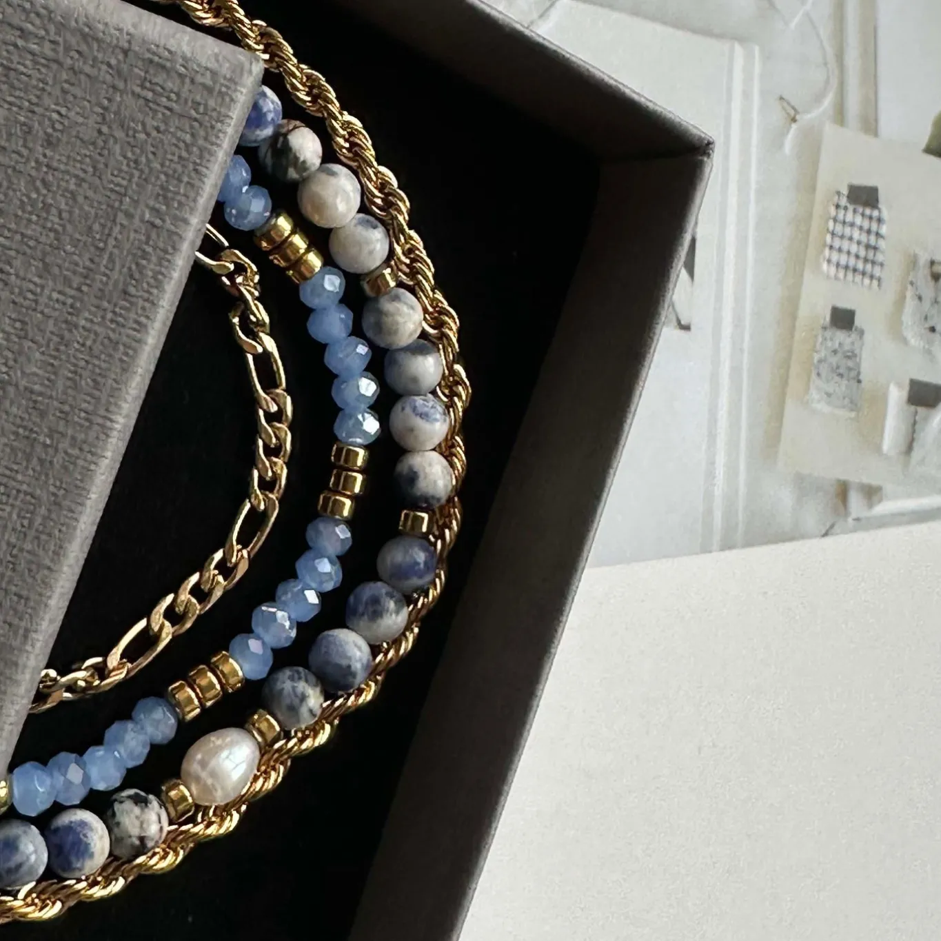 VIAMAJA Armbånd<Armbånd Erika Blue - Sæt med 4 armbånd