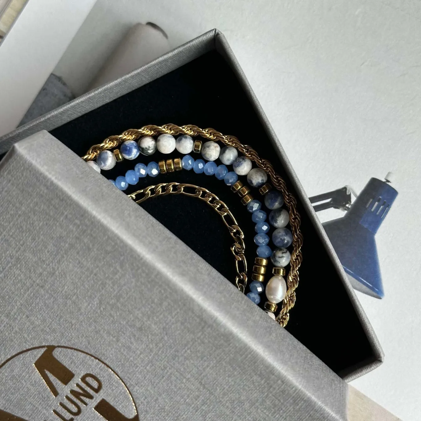 VIAMAJA Armbånd<Armbånd Erika Blue - Sæt med 4 armbånd