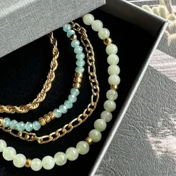 VIAMAJA Armbånd<Armbånd Erika Jade - Sæt med 4 armbånd