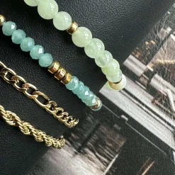 VIAMAJA Armbånd<Armbånd Erika Jade - Sæt med 4 armbånd
