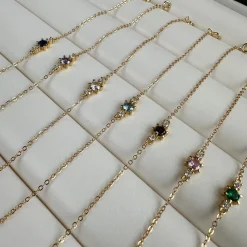 VIAMAJA Armbånd<Armbånd Gia m. 3 Zirkoner - Forgyldt sterling sølv