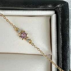 VIAMAJA Armbånd<Armbånd Gia m. 3 Zirkoner - Forgyldt sterling sølv