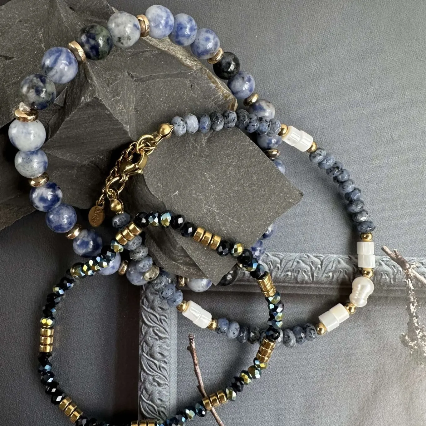VIAMAJA Armbånd<Armbånd GISELE Blue mix – Sæt med 3 stk