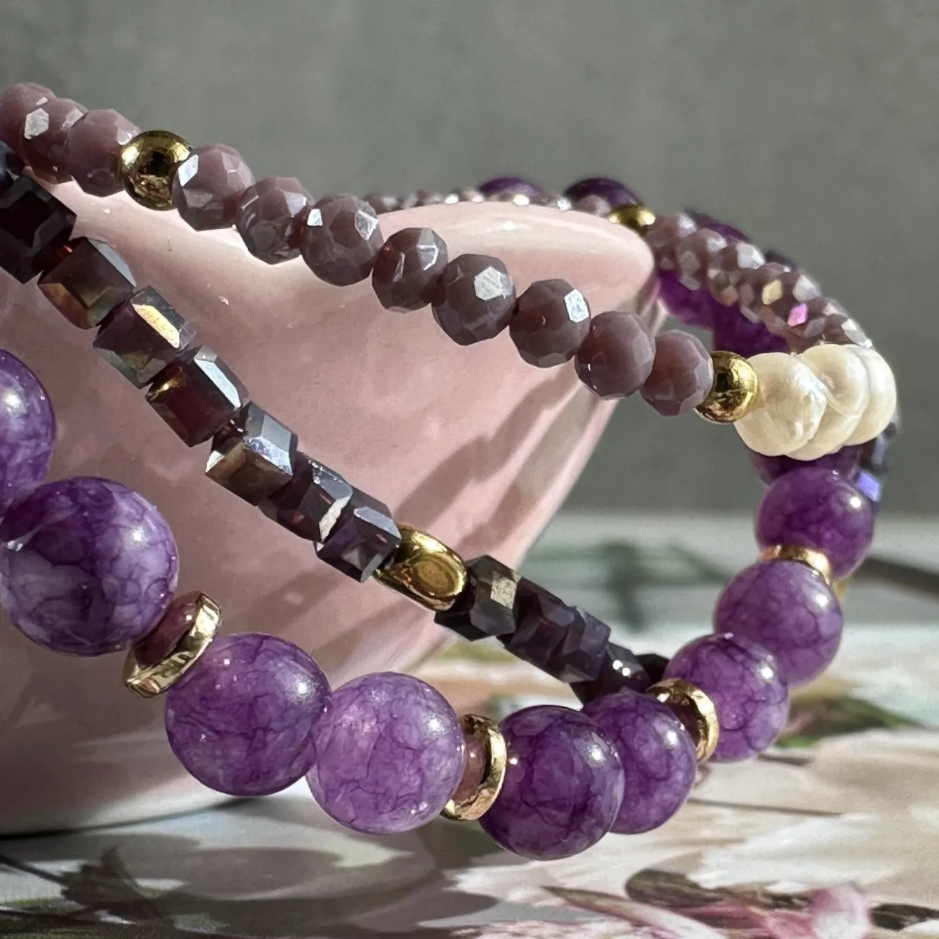 VIAMAJA Armbånd<Armbånd GISELE Lavendel – Sæt med 3 stk