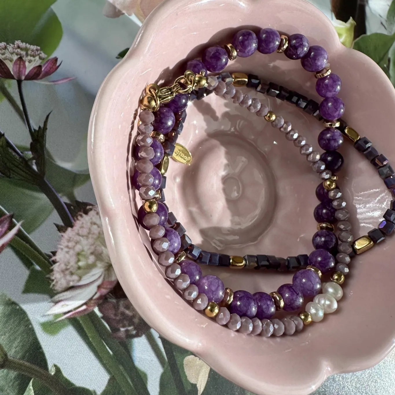VIAMAJA Armbånd<Armbånd GISELE Lavendel – Sæt med 3 stk