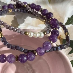 VIAMAJA Armbånd<Armbånd GISELE Lavendel – Sæt med 3 stk