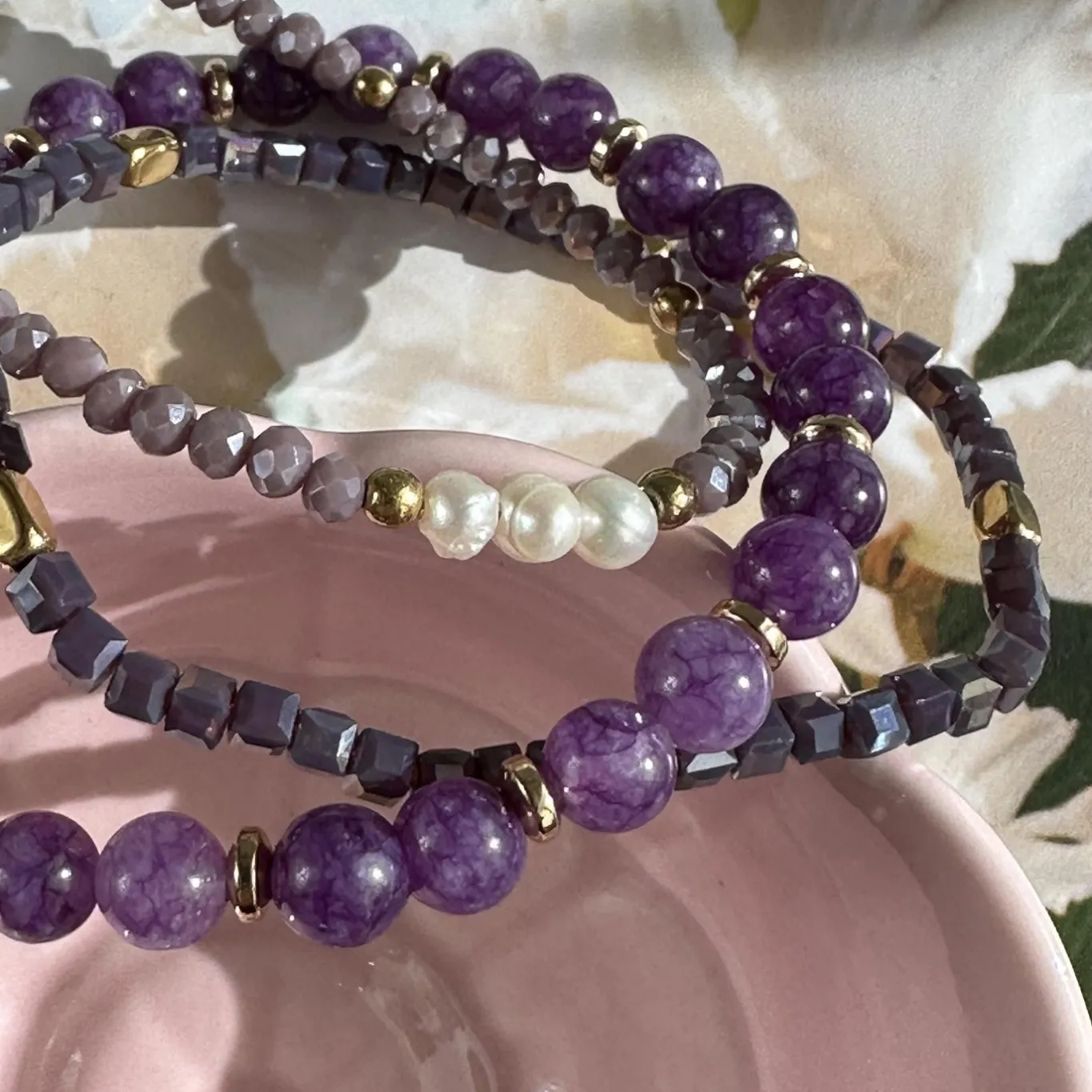 VIAMAJA Armbånd<Armbånd GISELE Lavendel – Sæt med 3 stk