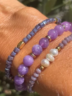 VIAMAJA Armbånd<Armbånd GISELE Lavendel – Sæt med 3 stk
