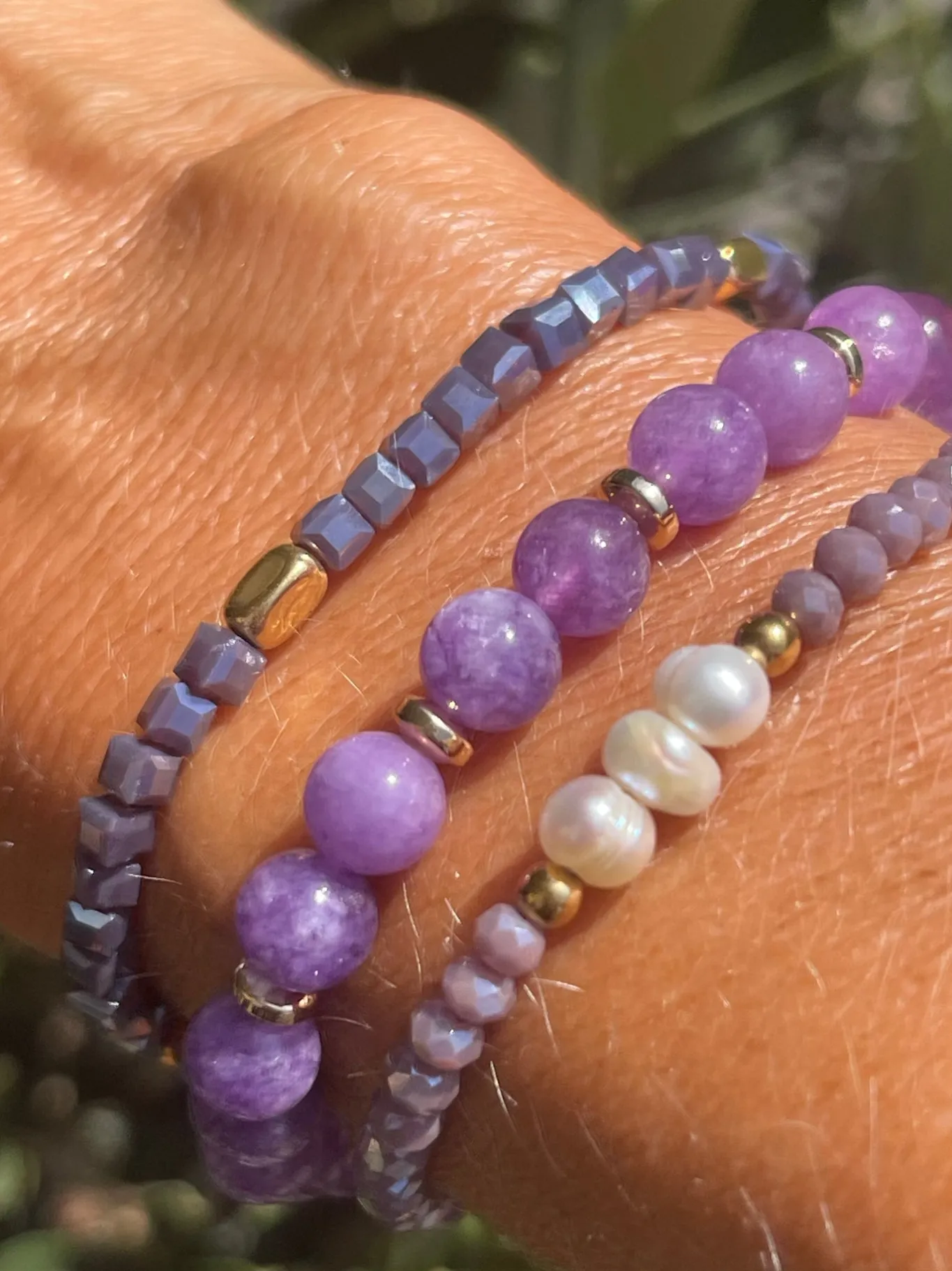 VIAMAJA Armbånd<Armbånd GISELE Lavendel – Sæt med 3 stk