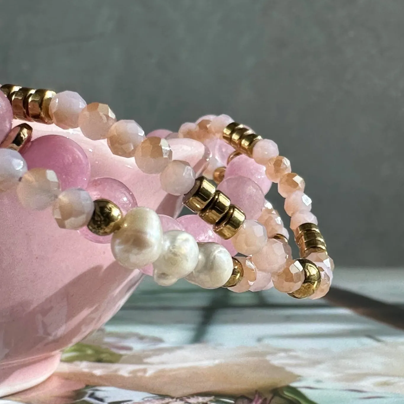 VIAMAJA Armbånd<Armbånd GISELE Rose – Sæt med 3 stk