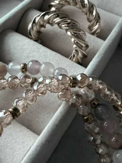 VIAMAJA Armbånd<Armbånd Leah Blush/Natur – Sæt med 3 stk