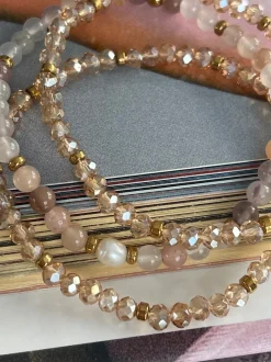 VIAMAJA Armbånd<Armbånd Leah Blush/Natur – Sæt med 3 stk