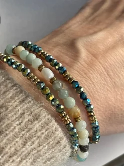 VIAMAJA Armbånd<Armbånd Leah Emerald – Sæt med 3 stk