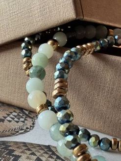 VIAMAJA Armbånd<Armbånd Leah Emerald – Sæt med 3 stk