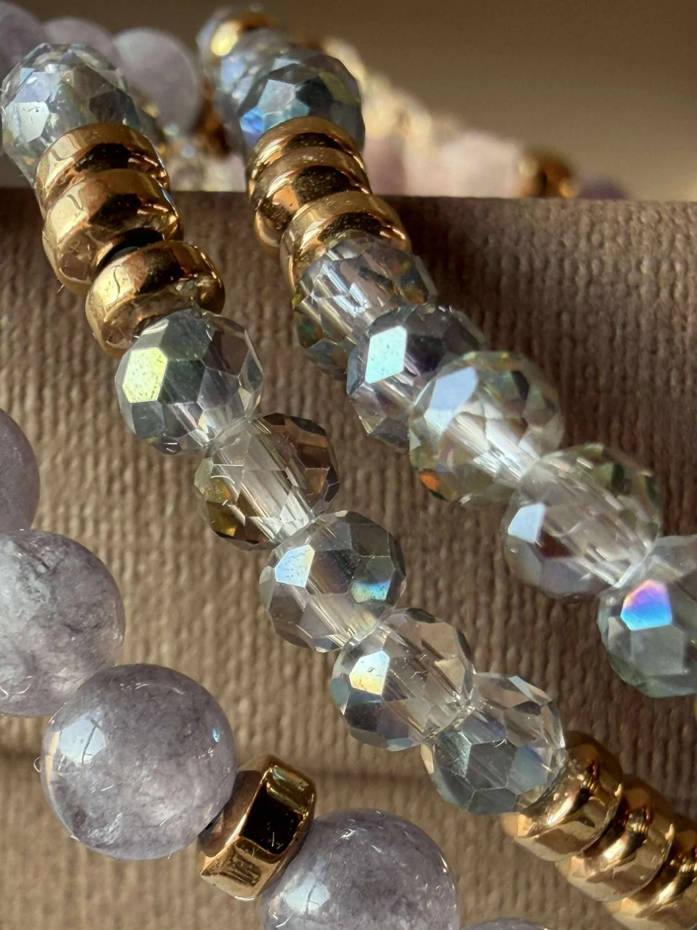 VIAMAJA Armbånd<Armbånd Leah Lavendel/Stone – Sæt med 3 stk