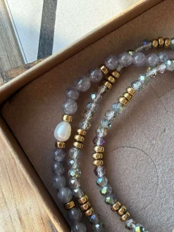 VIAMAJA Armbånd<Armbånd Leah Lavendel/Stone – Sæt med 3 stk