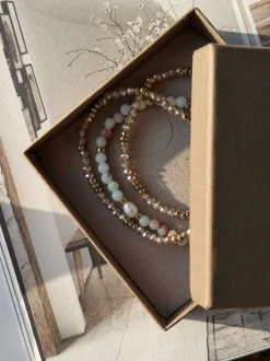 VIAMAJA Armbånd<Armbånd Leah Sea Breeze/Natur – Sæt med 3 stk