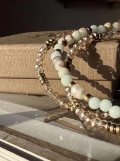 VIAMAJA Armbånd<Armbånd Leah Sea Breeze/Natur – Sæt med 3 stk