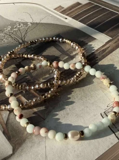 VIAMAJA Armbånd<Armbånd Leah Sea Breeze/Natur – Sæt med 3 stk