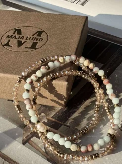 VIAMAJA Armbånd<Armbånd Leah Sea Breeze/Natur – Sæt med 3 stk