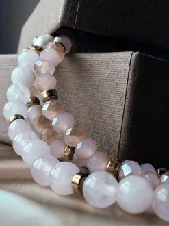 VIAMAJA Armbånd<Armbånd Leah Soft Rose – Sæt med 3 stk