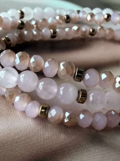 VIAMAJA Armbånd<Armbånd Leah Soft Rose – Sæt med 3 stk