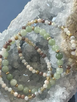 VIAMAJA Armbånd<Armbånd Luna Jade Green – Sæt med 3 stk