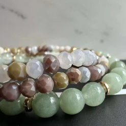 VIAMAJA Armbånd<Armbånd Luna Jade Green – Sæt med 3 stk