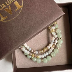 VIAMAJA Armbånd<Armbånd Luna Jade Green – Sæt med 3 stk