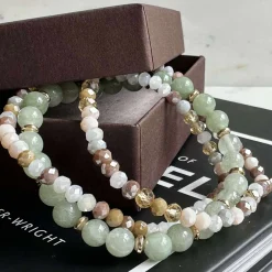 VIAMAJA Armbånd<Armbånd Luna Jade Green – Sæt med 3 stk