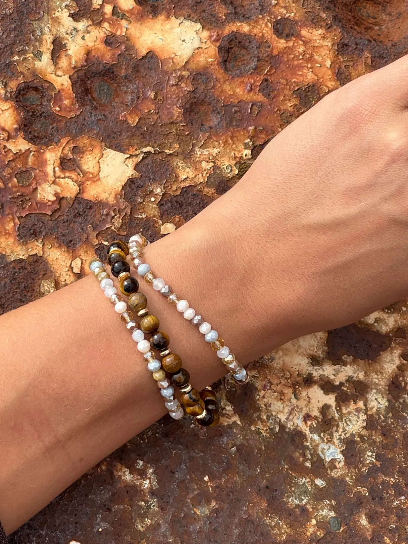 VIAMAJA Armbånd<Armbånd Luna Tiger Eye – Sæt med 3 stk