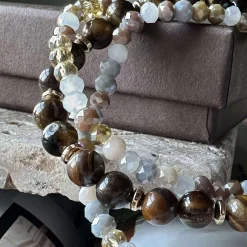 VIAMAJA Armbånd<Armbånd Luna Tiger Eye – Sæt med 3 stk
