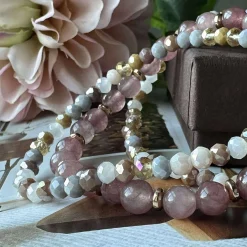 VIAMAJA Armbånd<Armbånd Luna Vintage Rose – Sæt med 3 stk
