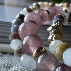 VIAMAJA Armbånd<Armbånd Luna Vintage Rose – Sæt med 3 stk