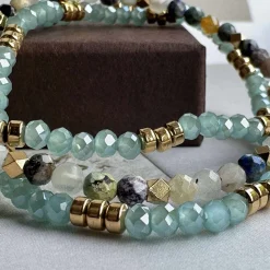 VIAMAJA Armbånd|Vandfaste Smykker<Armbånd Marika Aqua- Sæt med 3 stk