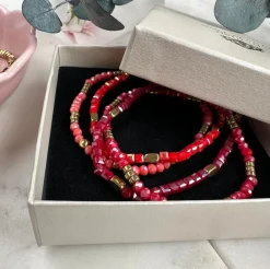 VIAMAJA Armbånd|Jul<Armbånd Merle – Red mix 1.Stk