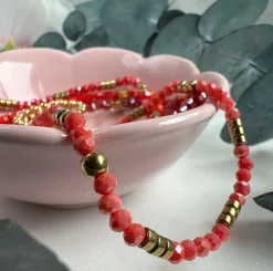 VIAMAJA Armbånd|Jul<Armbånd Merle – Red mix 1.Stk