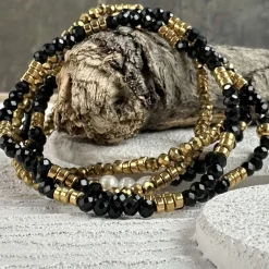 VIAMAJA Armbånd<Armbånd MICHELLE Black / Pearl - 5 stk
