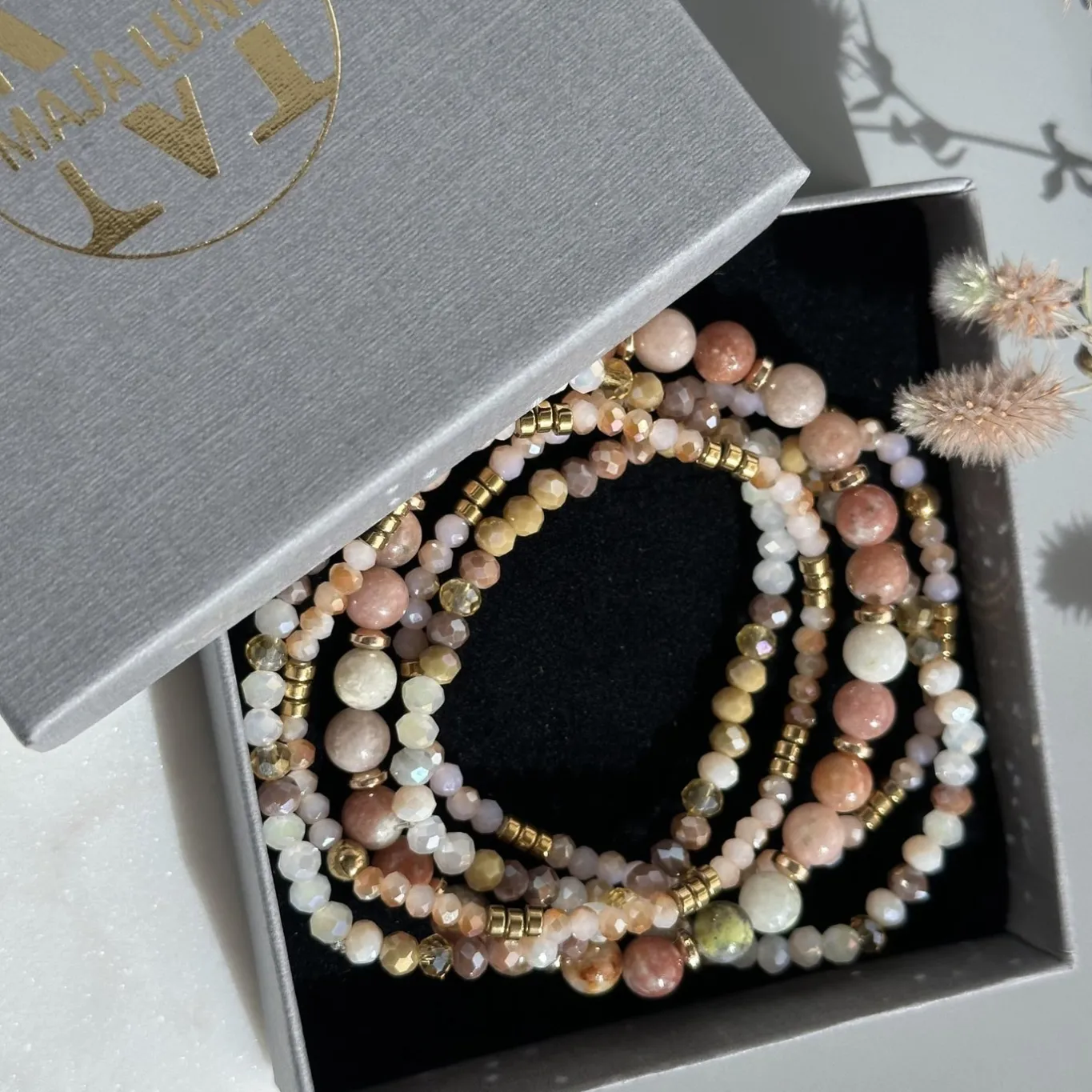 VIAMAJA Armbånd<Armbånd MICHELLE Natur – Sæt med 5 armbånd