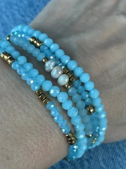 VIAMAJA Armbånd<Armbånd MICHELLE Soft Blue / Mix - 5 stk